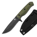 Magnum® Bushcraft Drop - Profi Outdoor Messer mit feststehender Klinge 440A - robustes Survival Messer mit Kydex-Scheide & 90° Gürtel-Adapter - Pfadfinder Fahrten-Messer mit G10 Griff grün