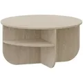 [en.casa] Couchtisch, Beige, Holzwerkstoff, Rund,Rund, 80x41x80 cm, Wohnzimmer, Wohnzimmertische, Couchtische