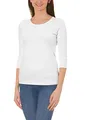 Alkato Damen Shirt 3/4 Arm mit Rundhals, Farbe: Weiß, Größe: M