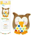 kullaloo - Nähset/Stoffpaket zum Selber Machen: Kuscheltier Eule Lou“ in braun inkl. Schnittmuster (DE/EN)