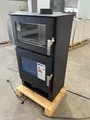 EEK  - Kaminofen mit Backfach Inox Verso F Holzofen 9 kW Kamin Ofen Holz Mehrfachbelegung Heizofen