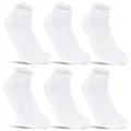 6 Paar Sneaker Socken Herren Weiß Quarter Sportsocken Gepolstert Frotteesohle Atmungsaktiv Baumwolle 16200 (43-46 Weiß)
