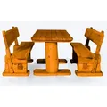 Gartenmöbel-Set "Rustikal" Farbton Pinie 160x200x80 cm Essgruppe für 6 Personen - Braun