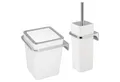 bremermann Badaccessoire-Set Badezimmer-Set, Zubehör-Set 2-tlg., Kunststoff, Savona weiß, 2 tlg.