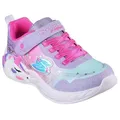 Skechers UNICORN DREAMS Sneaker Blinkschuh, Klettschuh, Kinderschuh mit Gummizug und Klettriegel lila|rosa 27 EU