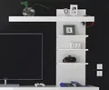 Home affaire Aufsatzregal Carat, modernes Regal, Wandhalter mit Ablagefächern, 137 cm breit, vielseitig einsetzbares Wandboard, in Weiß Hochglanz