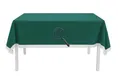 EXKLUSIV HEIMTEXTIL Gartentischdecke mit Fransen Tischdecke Classic Outdoor PVC Weichschaum rutschhemmend für Garten, Balkon, Terrasse 130x160 cm eckig grün