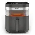 Tefal Easy Fry Infrared Heißluftfritteuse, 7 L Fassungsvermögen, Infra-Heat-Technologie, doppelte Heizelemente, 8 voreingestellte Programme, LED-Sichtfenster, bis zu 8 Portionen, Dunkelgrau, EY832HE0
