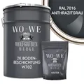 WO-WE Bodenversiegelung 2K Garagenfarbe Bodenbeschichtung W702, 2,5-20Kg, Seidenglänzend, Epoxidharz