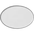 Broste Copenhagen Salt Platte oval 26,5 x 38,5 cm White w/Black Rim