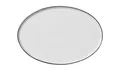 Broste Copenhagen Servierplatte Broste Copenhagen Salt Platte oval Porzellan White w/Black Rim, Porzellan