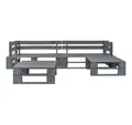 vidaXL Gartenlounge-Set, 4-tlg. Garten-Sofagarnitur aus Paletten Holz Grau