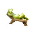 Gemmia Miniatur-Feengarten Frosch Figurine- Mini Sonnenbadender Frosch