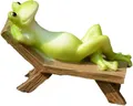 Miniatur-Feengarten Frosch Figurine- Mini Sonnenbadender Frosch