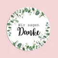 50 Sticker Danke EUCALYPTUS, 50 Aufkleber Danke, Sticker Set Danke