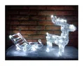 GartenHero Weihnachtsfigur 64 LED Rentier Schlitten IP44 Lichterkette Weihnachten Weihnachtsdeko
