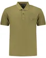 Grünes Herren Poloshirt mit Stickerei – Kurzarm, Regular Fit