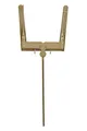 GEWA Marschnotenhalter - Messing - Große Gabel (auch für Tuba geeignet) - 1 Drücker - Stiellänge 14,5 cm