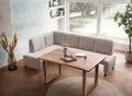 exxpo - sofa fashion Eckbank Intenso, viele Bezugsstoffe Cord, Struktur 243/158 cm (B/T), hohe Bodenfreiheit, frei im Raum stellbar, hoher Sitzkomfort