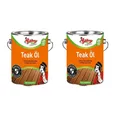 poliboy Teak Öl - 2x2,5 Liter - für geölte, naturbelassene Gegenstände Holzreiniger (reinigt, pflegt und schützt - Made in Germany)