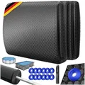 KESSER Solarabdeckplane, Pool Solarabdeckplane Rund 244 cm Solarfolie Stärke 120 schwarz 300 x 200cm | 300 cm x 200 cm