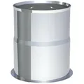 Jeremias PELLET-LINE Wandfutter Edelstahl, druckdicht Edelstahl unlackiert Ø 80 mm