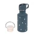 LÄSSIG Trinkflasche Edelstahlflasche BPA-frei 500ml Kinder Kita Kindergarten auslaufsicher mit Sporttrinkverschluss/Bottle Stainless Steel Happy Prints midnight blue