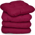 Beautissu Lisa Stuhlkissen 40x40x8cm Rot 4tlg