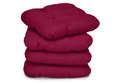 Beautissu Stuhlkissen 4er Set Sitzkissen Lisa Rot, 40x40x8cm, Indoor & Outdoor Kissen mit 8cm Schaumstoff Füllung, widerstandsfähig