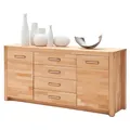 Lomadox Wohnzimmer Sideboard Kommode 163 cm, Kernbuche massiv geölt keilgezinkt, Echtholz/Massivholz