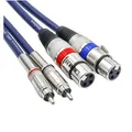 XLR zu RCA Kabel 2-fach 1,5 m HiFi Audio Kabel