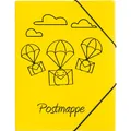 Pagna Gummizugmappe A4 PP Postmappe 3 Einschlagklappen gelb (A4, 1x) (21603-15)