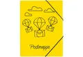 PAGNA Organisationsmappe Pagna Gummizugmappe A4 PP Postmappe 3 Einschlagklappen gelb