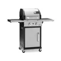 LANDMANN Gasgrill silber 2 Brenner 3,5kW BBQ Grillwagen Standgrill Gartengrill