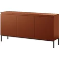 Selsey Sideboard Bemmi 150 cm Ziegelrot mit Schwarzen Beinen