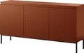 Selsey BEMMI - dreitürige Kommode, Ziegelrot mit Metallbeinen, 150 cm