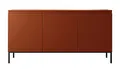 Selsey Bemmi Sideboard Kommode 3-türig, Ziegelrot mit Metallbeinen, 150 cm