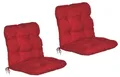 Beautissu 2er Set Niedriglehner Auflagen Set Flair NL, 100x50x8cm, Rot