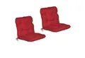 Beautissu Sitzauflage 2er Set Niedriglehner Auflagen Set Flair NL, 100x50x8cm, Rot, 2er Sitzkissen Niederlehner, Sitzpolster Gartenstuhl & Gartenmöbel
