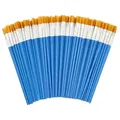 Relaxdays 100-teiliges Pinsel Set Blau,Hellbraun,Silber