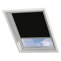 DTCH® Dachfenster verdunkelungsrollo für VELUX MK10 schwarz mit Führungsschiene, dachfenster Rollo, dachfenster verdunkelung, Rollo für dachfenster