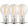 Osram - Led Base Classic A, In Kolbenform Mit E27-sockel, Nicht Dimmbar, Ersetzt 60 Watt, Filamentstil Klar, Warmweiß - 2700 Kelvin, 3er-pack