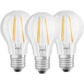 OSRAM LED-Lampe Base Classic A Filament, E27, 6,5W ersetzt 60W, warmweiß, 3 Stück
