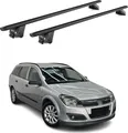 Dachträger Grundtäger für Opel Astra H J Kombi 2004-2015 100kg Alu Schwarz ABE