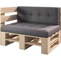 Lermowood Palettenmöbel Mp Eckbank 120 x 60 x 40 cm Natur | Europaletten Indoor und Outdoor Lounge Gartenmöbel Holz Gartenmöbel Set Lounge Möbe... - Naturbelassen