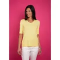 Seidel Moden V-Shirt mit Halbarm aus softem Material, MADE IN GERMANY gelb 40 EU