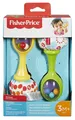 BLT33 - Fisher-Price Babys Rumba-Rasseln mit Stoffenden neu OVP
