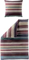 Bierbaum Bettwäsche Boldet Stripes Mako Satin Rubin 1 x 80x80 + 1 x 135x200 cm (4171-61)