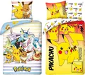 Pokemon Pikachu - 2 x Bettwäsche-Set mit Wendemotiv, 135x200 & 80x80