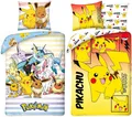 Halantex Bettwäsche Pokemon Pikachu - 2 x Bettwäsche-Set mit Wendemotiv, 135x200 & 80x80, Baumwolle, 100% Baumwolle